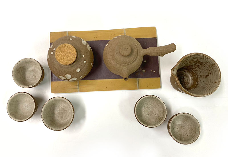 清窯 湯潤清 黑陶桐花茶具組